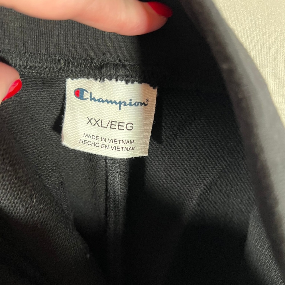 NEW Champion Shorts Mens Extra Extra Large (XXL) Black Jersey Drawstring Pockets - Picture 7 of 9